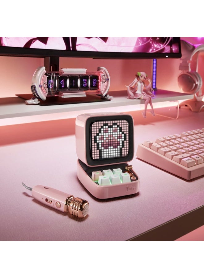 ديفوم Ditoo-5M Speaker Pink Pixel Art Bluetooth Speaker - Image 3