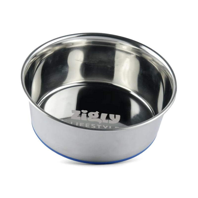 ZIGLY Stainless Steel Dog Feeding Bowl | XXL Size Rust-Resistant, Non-Slip & Easy Clean (L) - Image 3