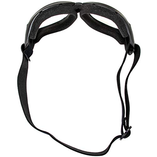 Global Vision نظارات ركوب الدراجات النارية padded من Global Vision Eliminator للرجال والنساء (إطار أسود/عدسة مدخنة) (إطار أسود/عدسة شفافة) - Image 4