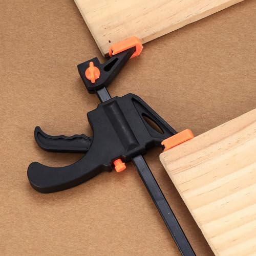 Xfopz 4 Inch Bar Clamps for Woodworking, 2 Pcs Trigger Quick Grip Clamps, One Handed Ratchet Wood Working Clamps, Mini Small Bar Woodworking Clamps for Wood Gluing Crafts - Image 5