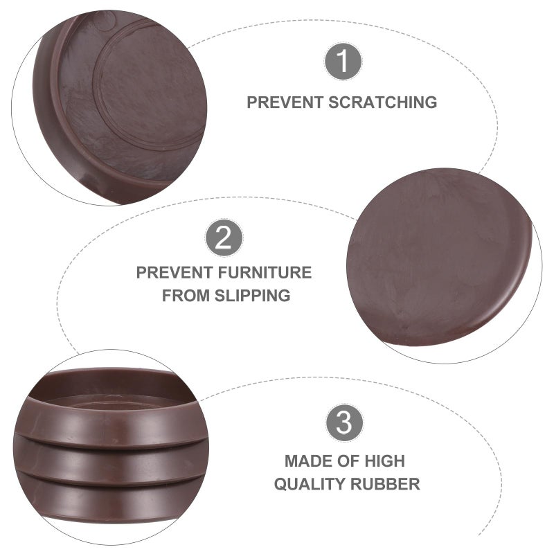 Non Slip Plastic Furniture Caster Cups 10pcs Carpet Floor Protectors For Chair Wheels - Image 4