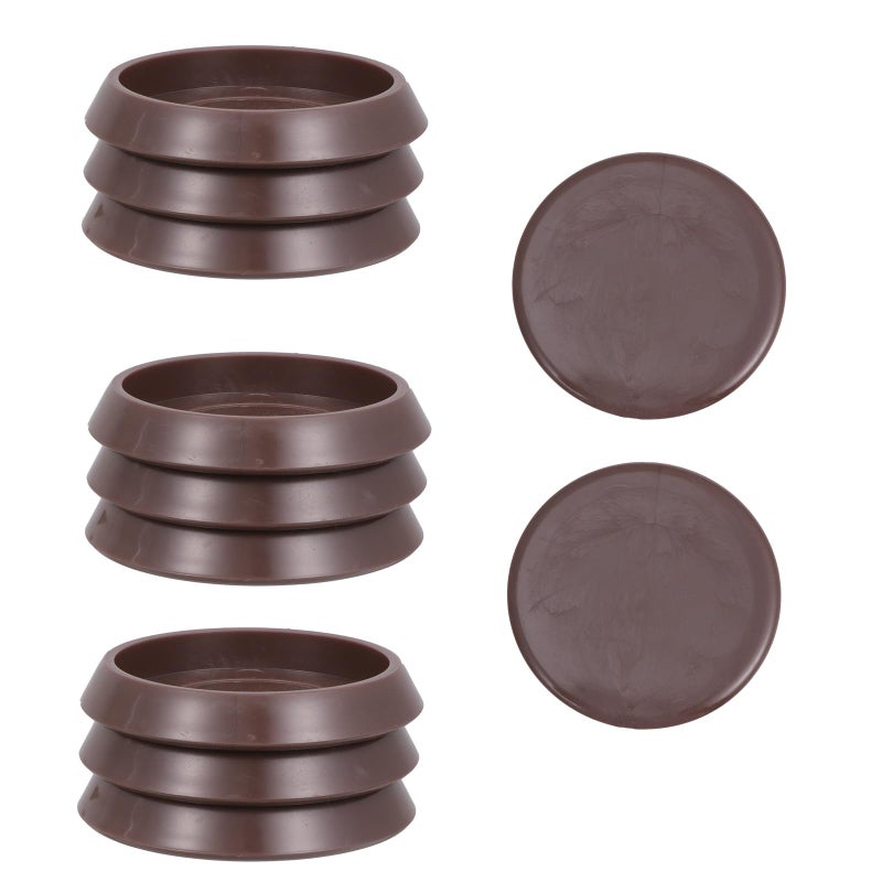 Non Slip Plastic Furniture Caster Cups 10pcs Carpet Floor Protectors For Chair Wheels - Image 2