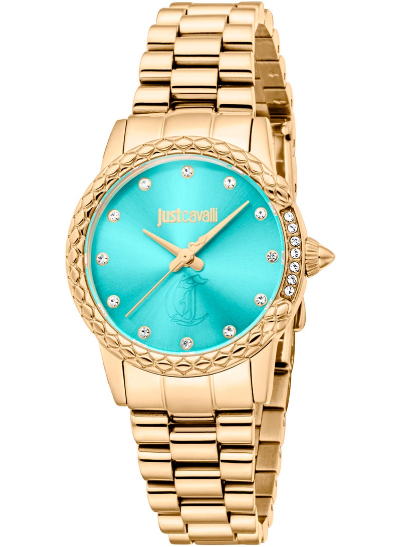Just Cavalli ساعة ليدي فيورينزا سناك Jc1L310M0075 - ستانلس ستيل أنثوية كوارتز 3 عقارب - Image 1