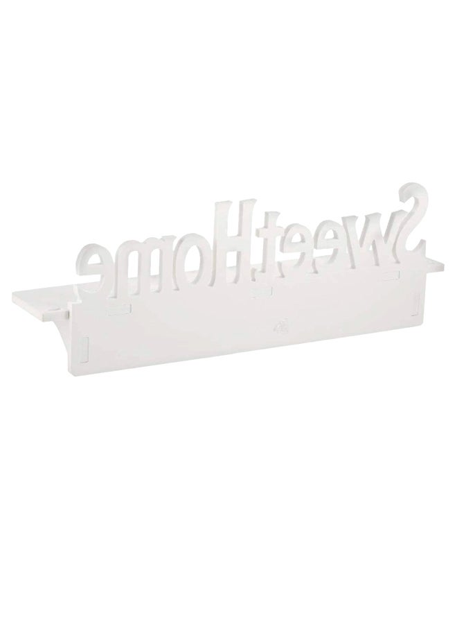 NIBEMINENT Sweet Home Wall Hanging Key Holder Hook White/Black 47 x 9centimeter  - Image 2