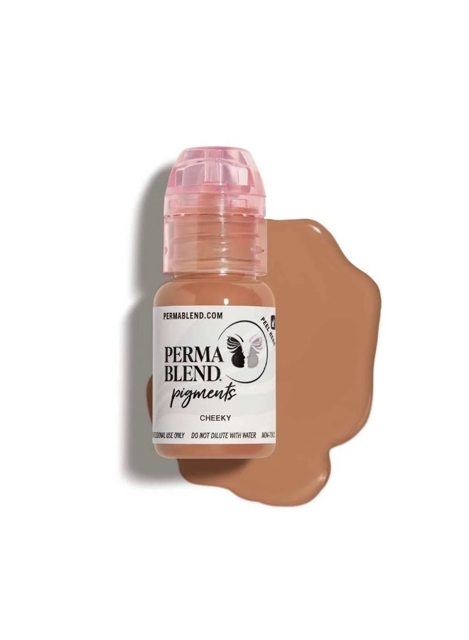 Lip Pigment – Perma Blend Cheeky 15ml | Professional Permanent Makeup Lip Blush Tattoo Ink | High Retention, Vegan, True-to-Tone Healing Semi-Permanent Lip Color | SKU: PBCY1/2