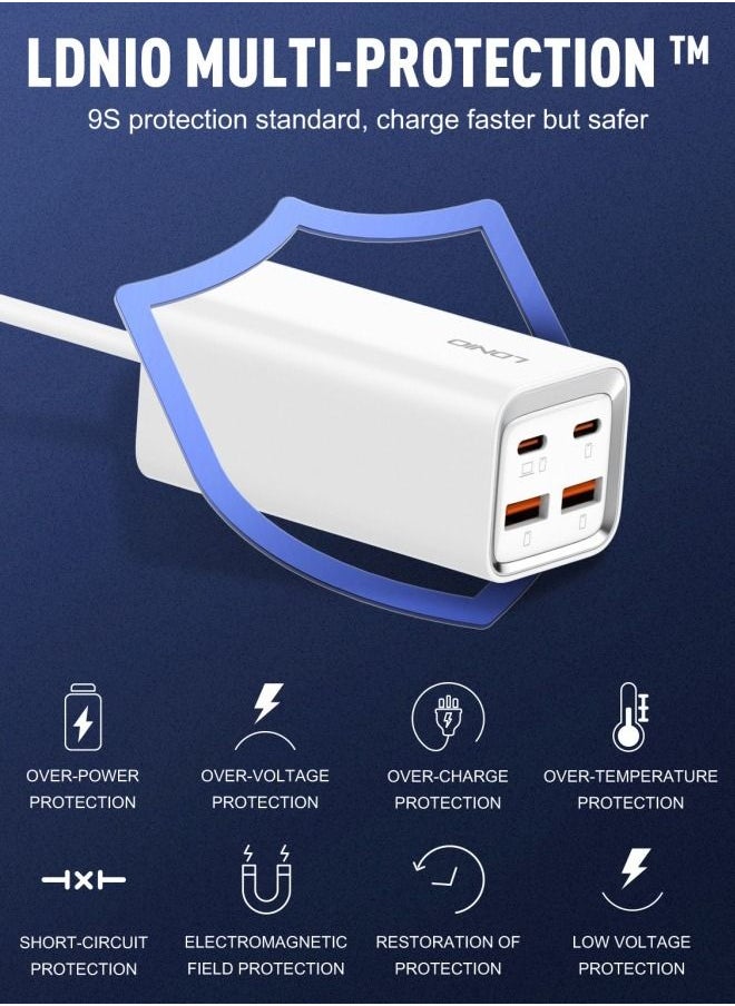Power Extension Desktop Power Strip & 65W USB C Charger With 2USB-C & 2USB-A Ports Fast Charge For Desktop Power Strip For Laptop/Macbook/Ipad/Camera/Cell Phone 1.5M Cable - pzsku/Z322969C46B88EFD21B90Z/45/_/1691677240/3ad9f057-f2ce-4e40-b60d-76aed594d7f1