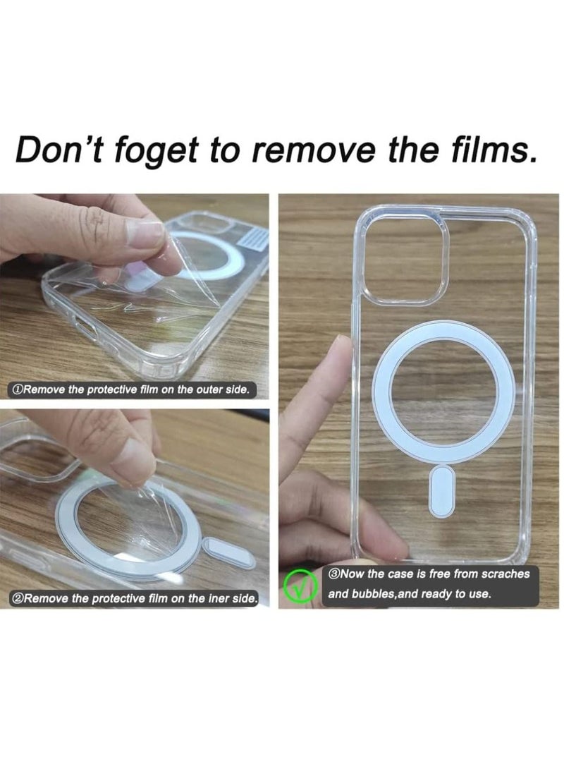 BORTONY iPhone 14 Pro Clear Magnetic Case with Built in Magnets Compatible with MagSafe, Crystal Clear Slim TPU Cover for Apple iPhone 14 Pro 6.1" Clear - Image 4