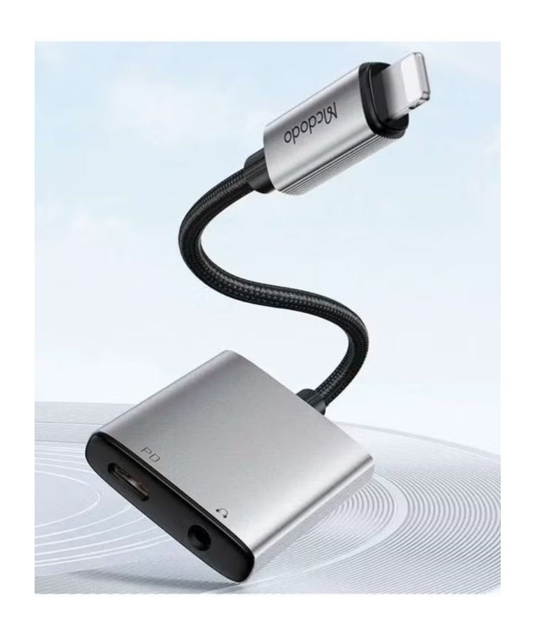 Mcdodo CA 5540 2 in 1 Lightning Audio & Charger Adapter for Apple Devices - Image 1