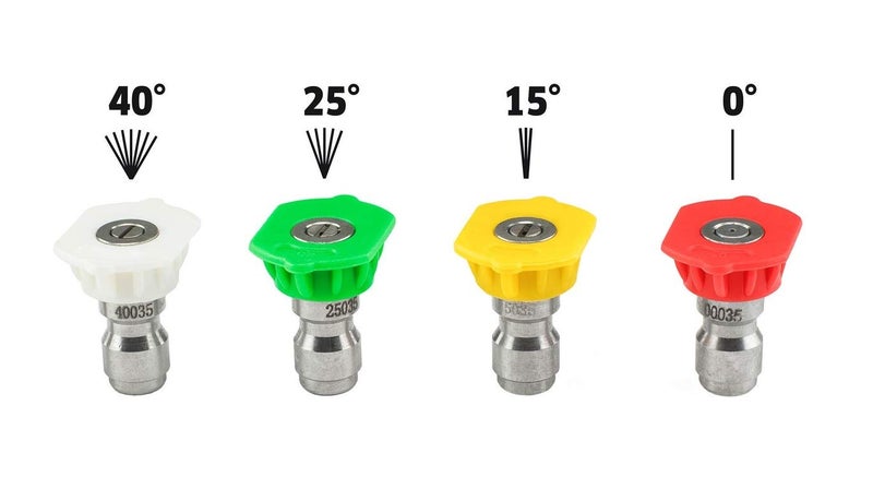 Elephant Pressure Washer Nozzle Tips | Multiple Degrees | 1/4 Inch | Set of 4 | Stainless Steel | PCG-11T - Image 2