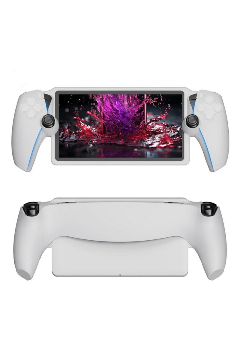 "غطاء سيليكون واقي لحافظة PlayStation المحمولة - مضاد للسقوط والصدمات - غطاء سيليكون لوحدة PS5 المحمولة - حماية كاملة للجسم - لون أبيض" - Image 1