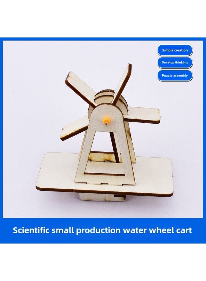 Science Small Experiment Suit Science And Technology Production Invention Diy Homemade Materials Primary School Students' Puzzle Science And Education Manual-Specifications:Water Wheel Truck  - Image 1