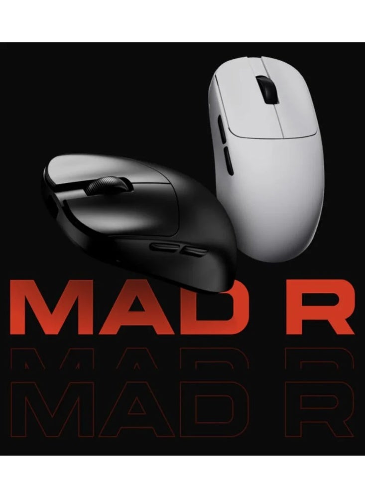 VXE MAD R+ Wireless Bluetooth Mouse Lightweight Continuous Working Range 500mAh Battery for Long-lasting Use Smart Speed ​​Low Delay Suitable for Gaming Scan Rate: 125-8000Hz Included 8K Dongle 2.4GHz Wireless + Wired Connection Rechargeable PAW 3395 Color Black - Image 2