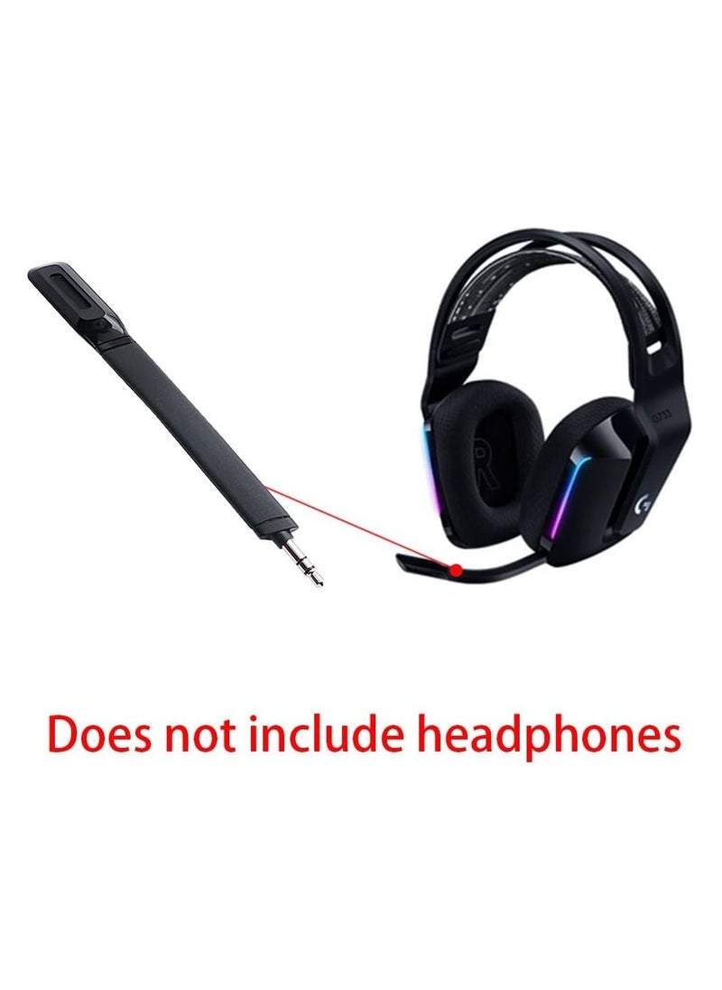 Generic - Mic Replacement Crystal Sound Noise Isolation Microphone Compatible for Logitech G733 Lightspeed RGB Gaming Headset (Black) - Image 1
