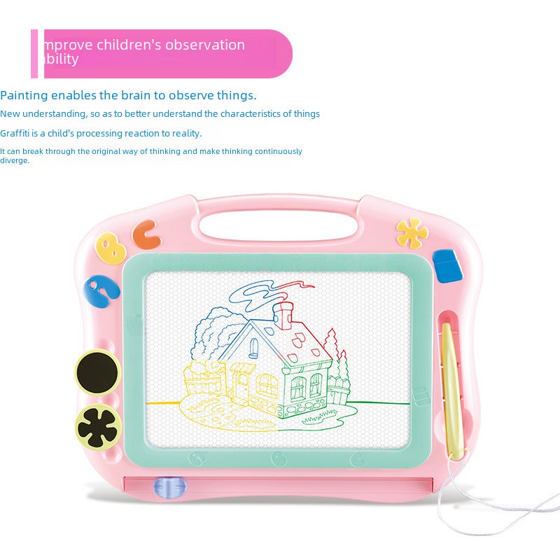New Year's Gift Children's Magnetic Drawing Board Early Education Thickened Writing Board Painting Show Drawing Board Creative Kindergarten Toys(175B Pink English Packaging Writing Board) - Image 5