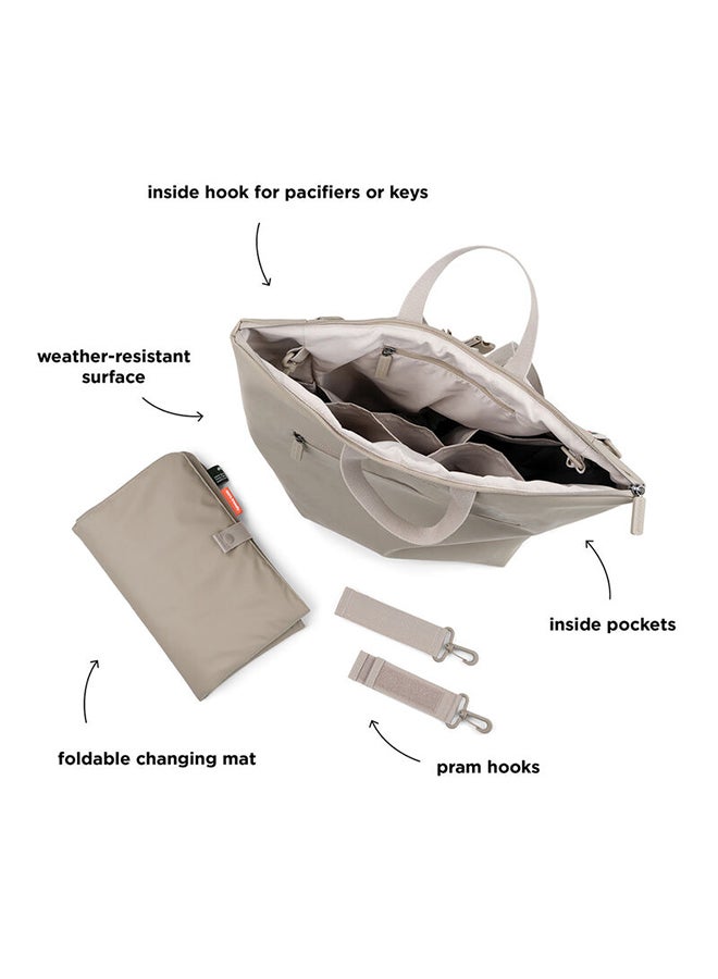 done by deer Changing Backpack - Lightweight Waterproof Diaper Bag with Changing Mat  And  Stroller Hooks - Sand  - Image 3