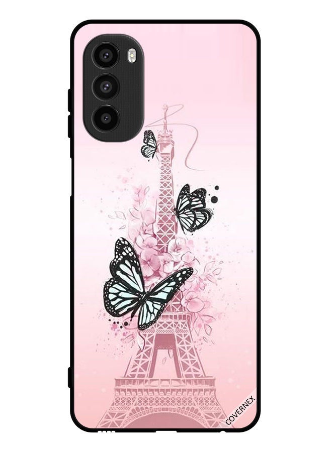 Covernex Protective Case Cover For Motorola Moto G82 Butterflies On Eiffel Tower - Image 1