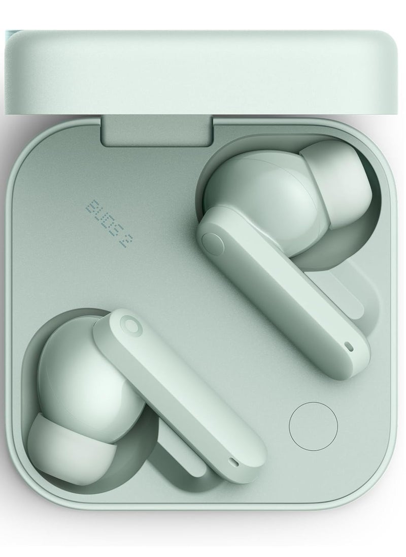 CMF - Buds 2 Wireless Earbuds Bluetooth Headphones with 48dB Hybrid ANC Ultra Bass Technology Active Noise Cancellation Earphones  55 Hours Playtime  6HD Mics  ChatGPT Integration Light Green - Image 1