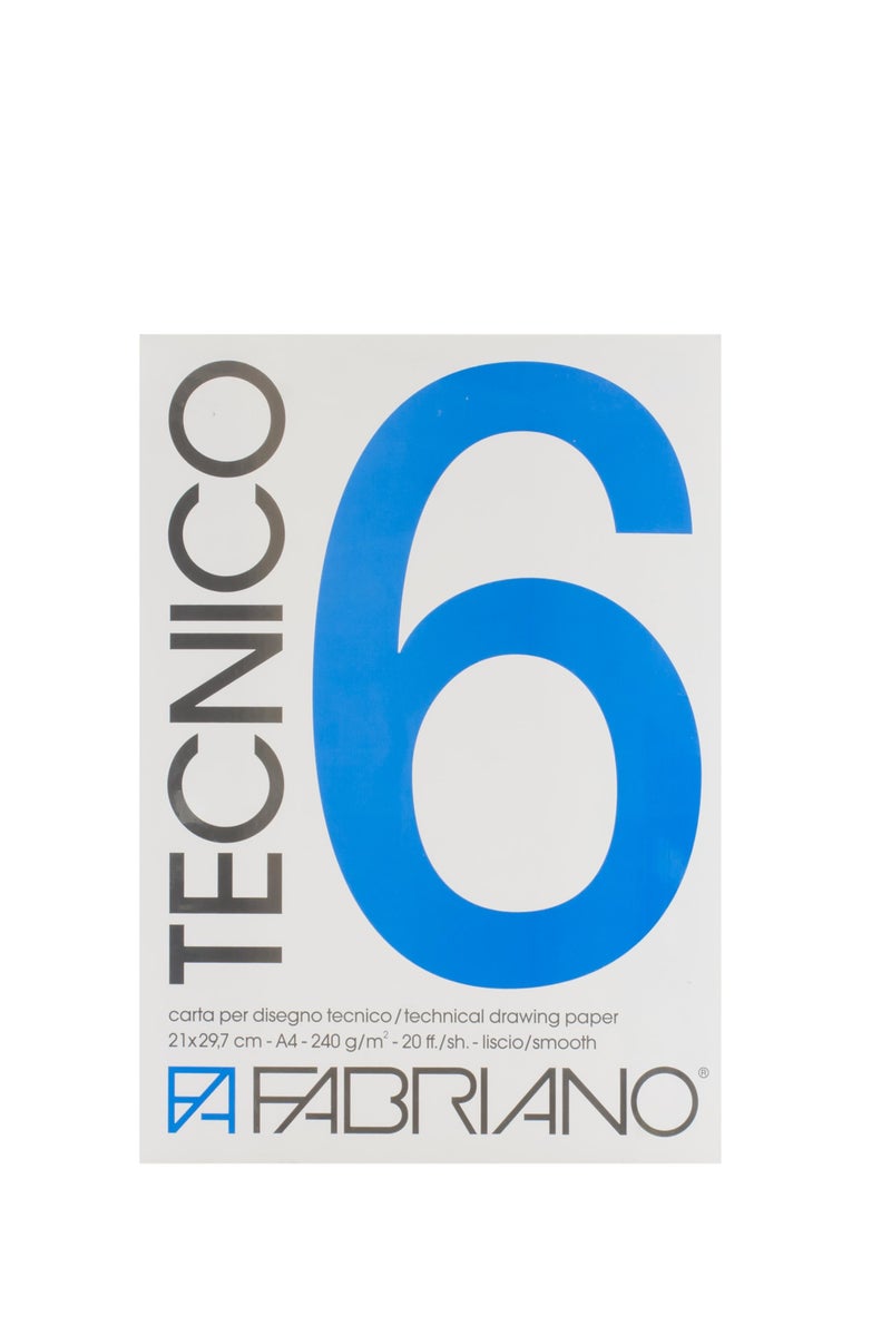 FABRIANO Tecnico 6 Bristol Pad 240 gsm White A4 20 Sheets