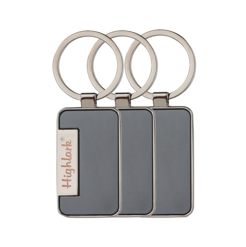 Highlark Metal Keyring & Keychain | Key Chain For Home, Office, Car & Bike | All Vehicles Compatible Keychain | Heavy Duty Key Chain For Men & Women (Pack of 3) - Image 2