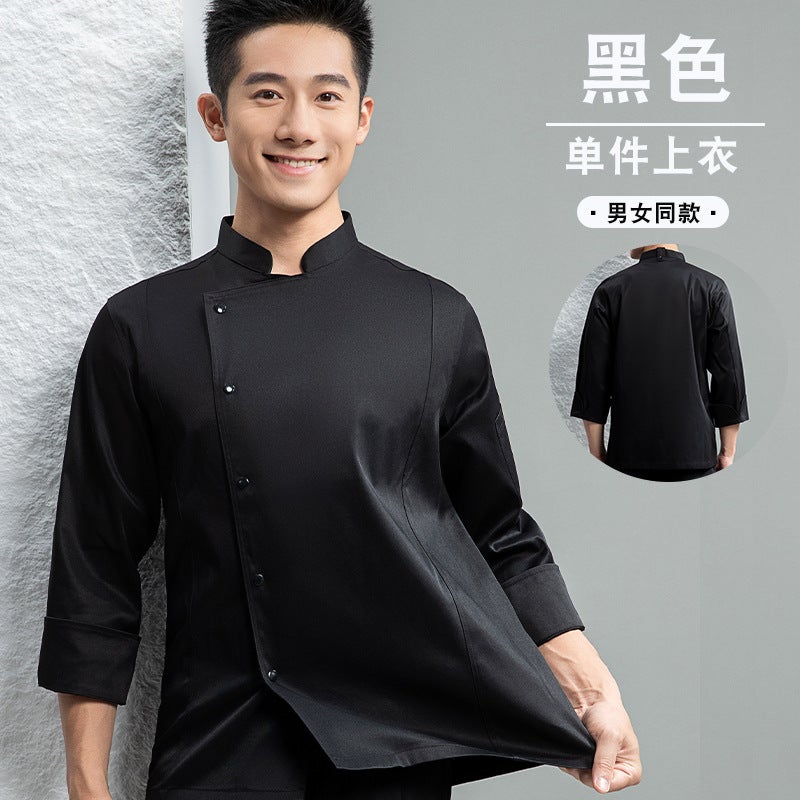 Stretch Waterproof Chef Work Clothes For Men In Breathable El Canteen Restaurant Baking Kitchen Clothes For Women Chef Clothes - Image 1