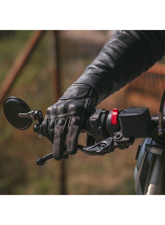 Breathable Mesh Motorcycle Gloves, Touchscreen Protective Motorbike Gloves Leather Motorcycle Gloves for Men BMX ATV MTB Riding, Road Racing, Motocross Racing, Cycling - Image 5