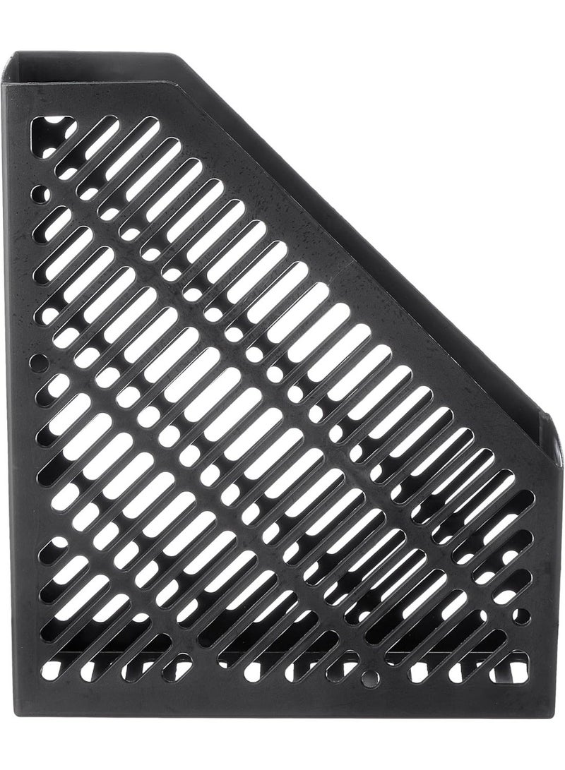 Black plastic file holder for home and office - Image 1