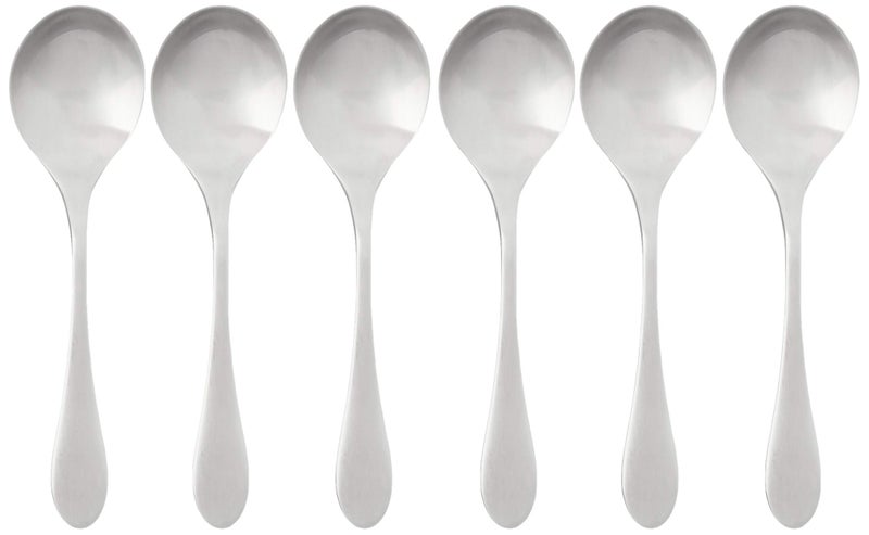 Knork Original Bouillon Stainless Steel Soup, Specialty Spoons, (Pack of 6) - Image 1