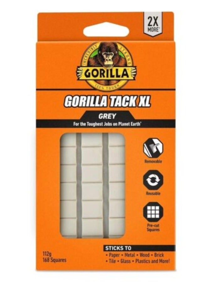 Gorilla Mounting Putty XL – 168 Pre-Cut Adhesive Squares (112g) – Reusable Indoor & Outdoor Mounting Putty - Image 1