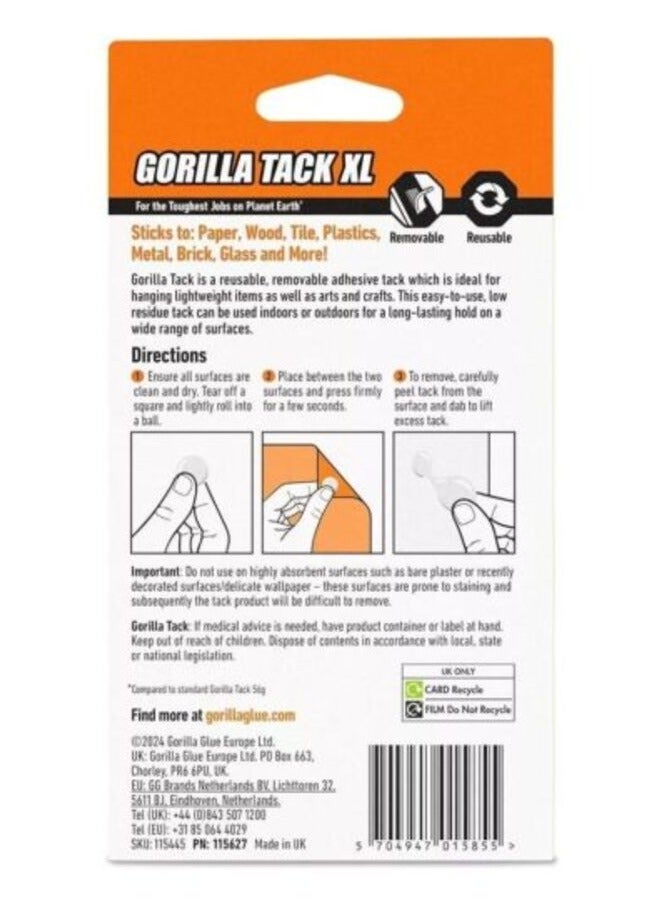 Gorilla Mounting Putty XL – 168 Pre-Cut Adhesive Squares (112g) – Reusable Indoor & Outdoor Mounting Putty - Image 2