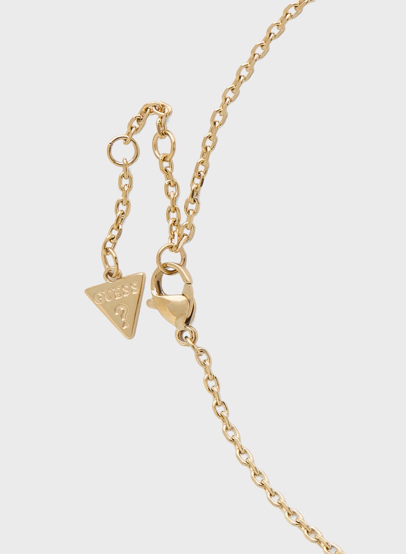 GUESS Pendent Drop Detail Long Necklace  - Image 3