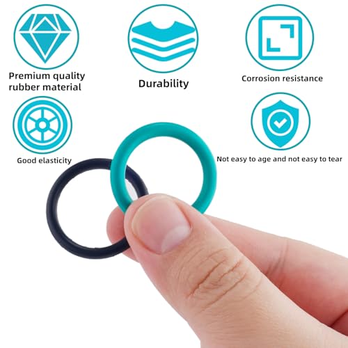 Gosknor 8 Pack M29517 Oil Pump Pickup Tube O-Ring Seals for LS Engines, 4 Green Fluororubber O Ring & 4 Black Nitrile Rubber Engine Oil Pickup Tube Gasket Kit for LS Engines1997-2013 - Image 4