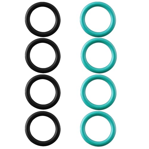 Gosknor 8 Pack M29517 Oil Pump Pickup Tube O-Ring Seals for LS Engines, 4 Green Fluororubber O Ring & 4 Black Nitrile Rubber Engine Oil Pickup Tube Gasket Kit for LS Engines1997-2013 - Image 1