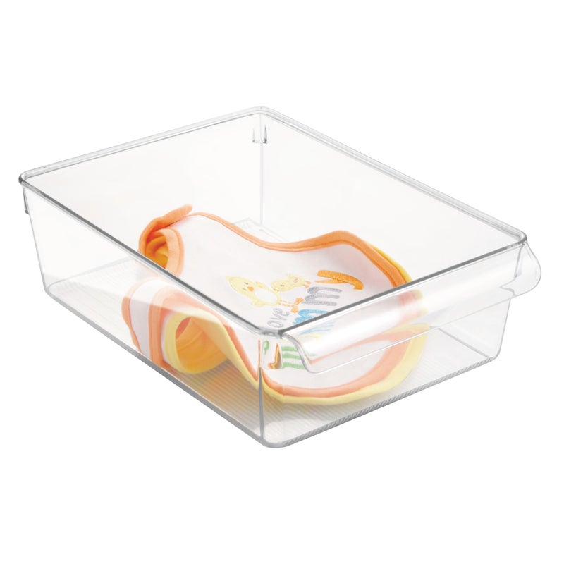 iDesign Linus Plastic Fridge and Freezer Storage Organizer Bin with Handle, Clear Container for Food, Drinks, Produce Organization, 8" x 11.5" x 3.5", Clear - Image 4