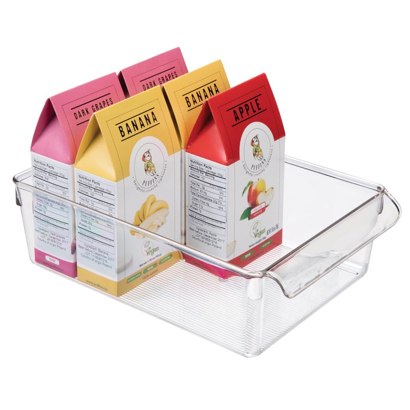 iDesign Linus Plastic Fridge and Freezer Storage Organizer Bin with Handle, Clear Container for Food, Drinks, Produce Organization, 8" x 11.5" x 3.5", Clear - Image 3
