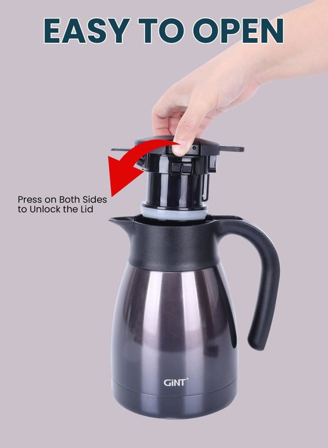 GiNT 1L / 34Oz Thermal Coffee Carafe, Insulated Stainless Steel Coffee Carafes for Keeping Hot/Double Walled Vacuum Thermal Carafe (Purple) - Image 5