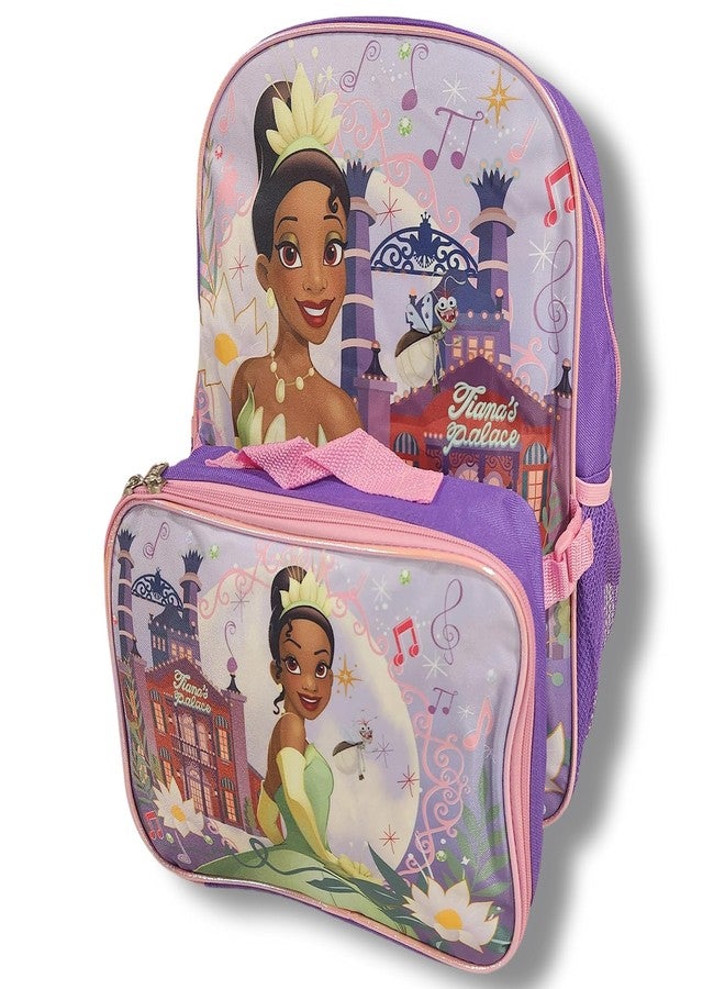 روز حقيبة ظهر للبنات من روز برينسيس تيانا، مقاس كامل 16 بوصة، مع صندوق غداء قابل للفصل - Image 1