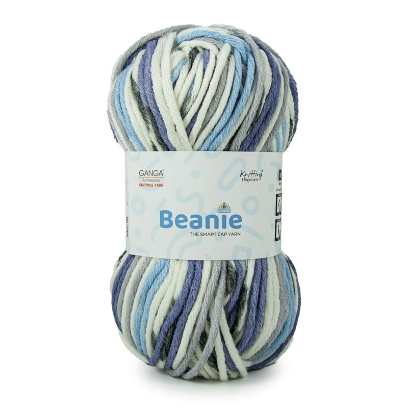 GANGA Acrowools Beanie Yarn 90 Acrylic 10 Wool Pack of 1 Ball 80gms Shade no BNE003 