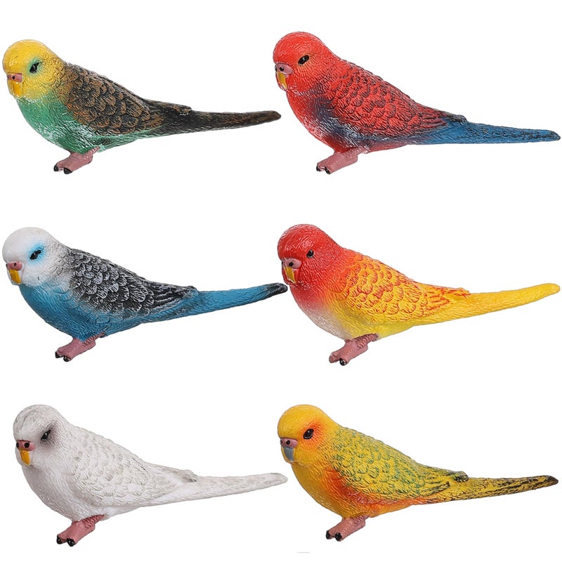 JOKFEICE Birds Figures 6pcs Realistic ParrotToys Animal Figures Set Simulated Plastic Animal Models Toys Kids Educational Toys for Boys and Girls - Image 3
