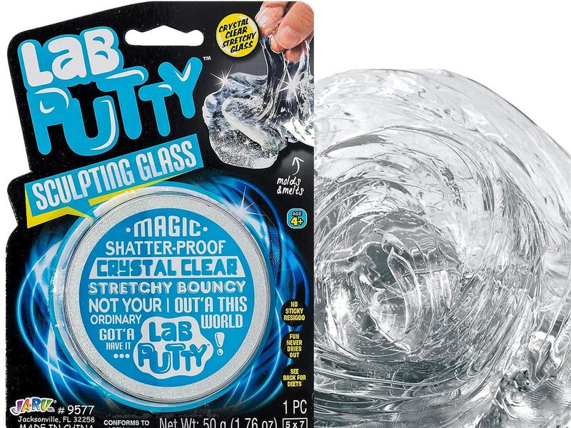Ja-Ru JA-RU Lab Putty Assorted  Its Magnetic  Heat Sensitive  Crystal Clear  UV Sensitive  Glow in The Dark (5 Pack) Crazy Stress Putty Sensory. Includes Sticker 9578  9574  9575  9576  9577s - Image 5