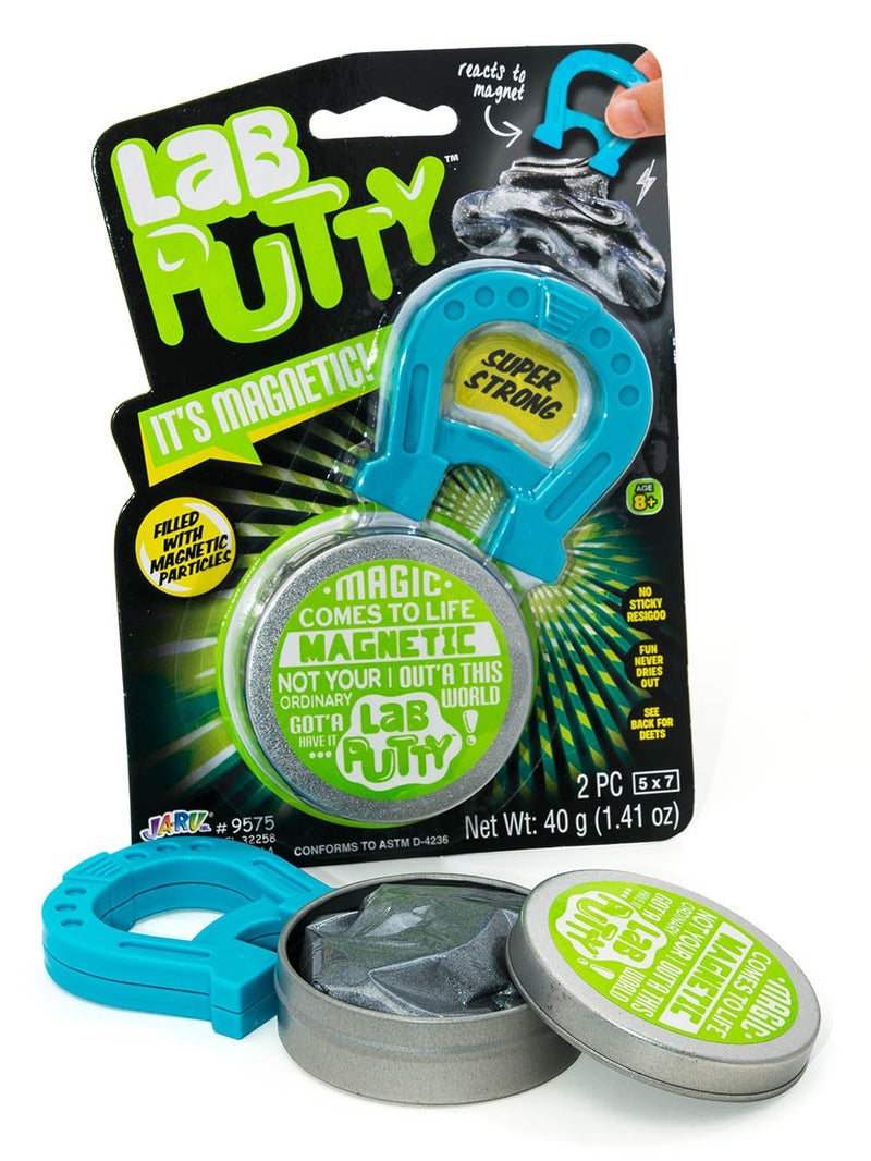 Ja-Ru JA-RU Lab Putty Assorted  Its Magnetic  Heat Sensitive  Crystal Clear  UV Sensitive  Glow in The Dark (5 Pack) Crazy Stress Putty Sensory. Includes Sticker 9578  9574  9575  9576  9577s - Image 3