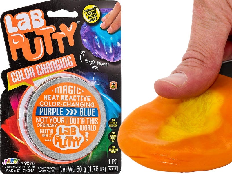 Ja-Ru JA-RU Lab Putty Assorted  Its Magnetic  Heat Sensitive  Crystal Clear  UV Sensitive  Glow in The Dark (5 Pack) Crazy Stress Putty Sensory. Includes Sticker 9578  9574  9575  9576  9577s - Image 4