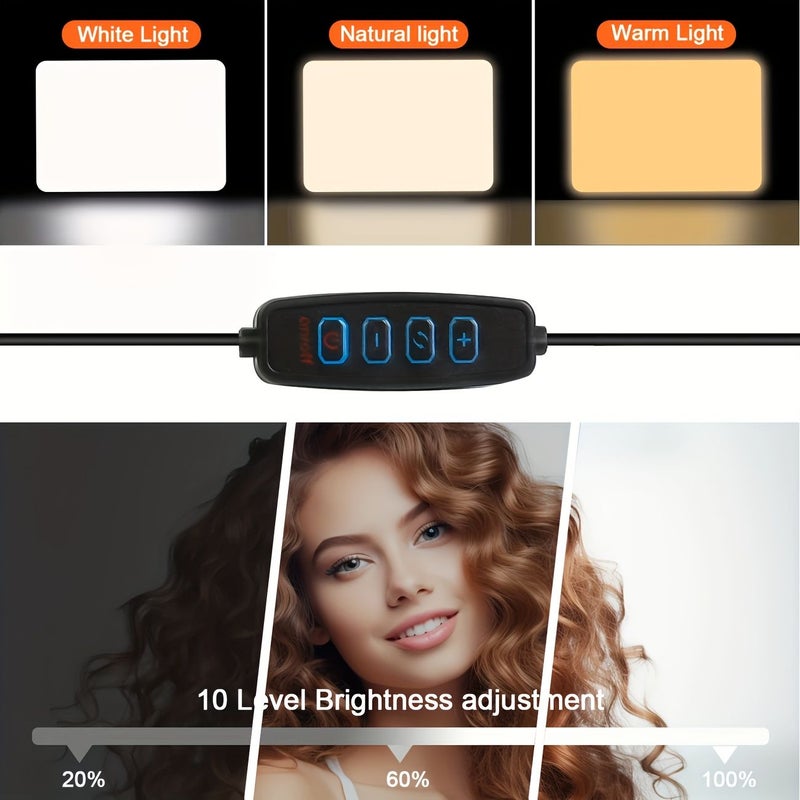 10 بوصة ضوء LED لسطح المكتب للبث المباشر والتصوير وإنشاء المحتوى - Image 5