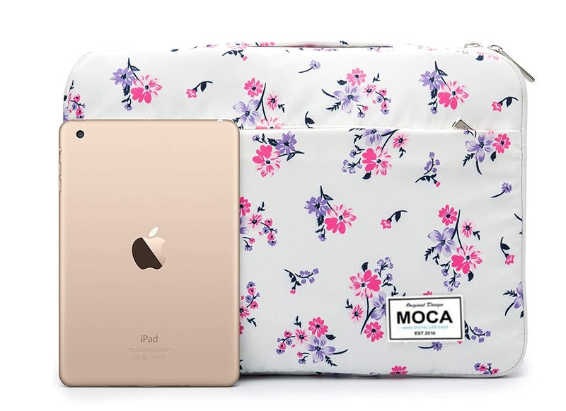 Moca Bag Sleeve for 13 13.3 inch MacBook Air Pro Retina 13 13.3 inch a1466 a1369 a1502 MacBook 13 13.3 inch Sleeve Bag Cover (Pink Flower, 13.3 inch MacBook/Laptops) - Image 5