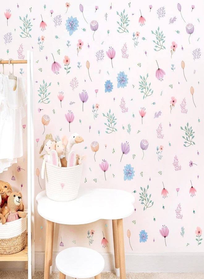 Kazova Watercolor Flower Wall Stickers, Small Floral Wall Decals Boho Wildflower Peel and Stick, Removable Vinyl Flower Stickers for Nursery Bedroom Living Room Wall Decor - Image 5