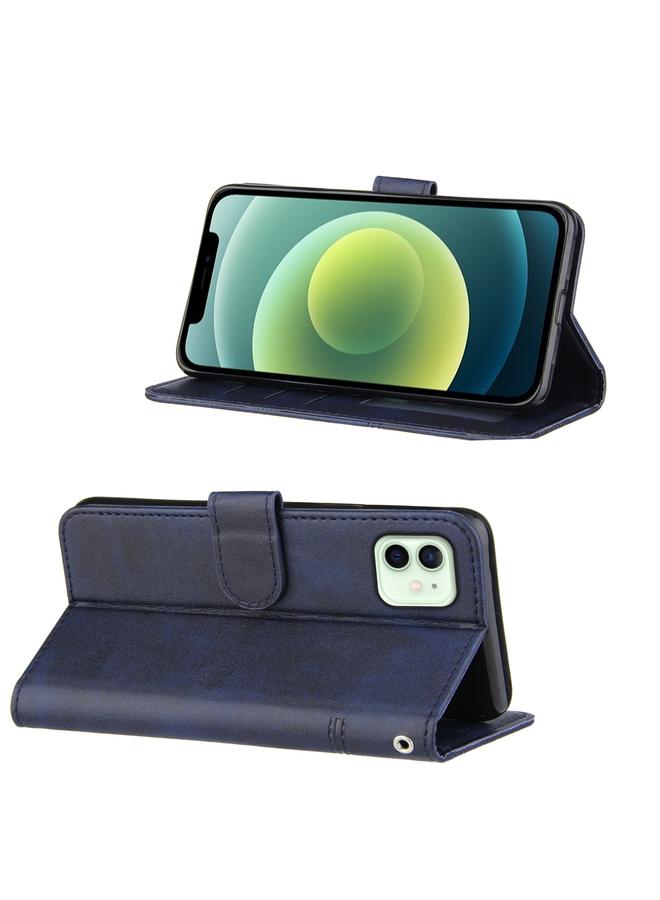 زبون جراب لهاتف iPhone 12 mini مصنوع من جلد العجل مع مشبك قابل للطي أفقيًا مع حامل وفتحات للبطاقات ومحفظة وحبل - Image 5