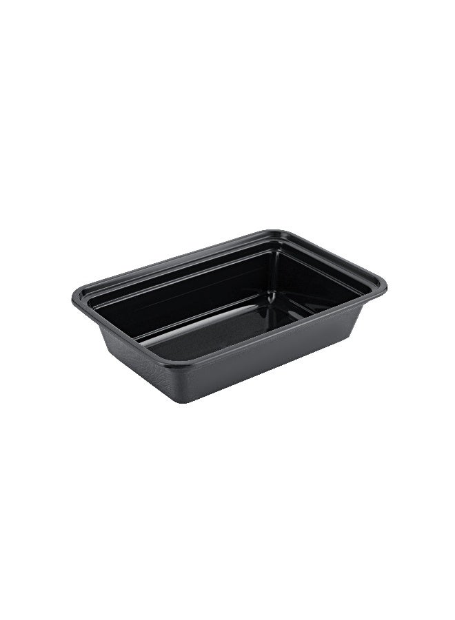 packwell حزمة حاويات مستطيلة ذات قاعدة سوداء 24 أونصة مع غطاء 10 قطع - Image 5