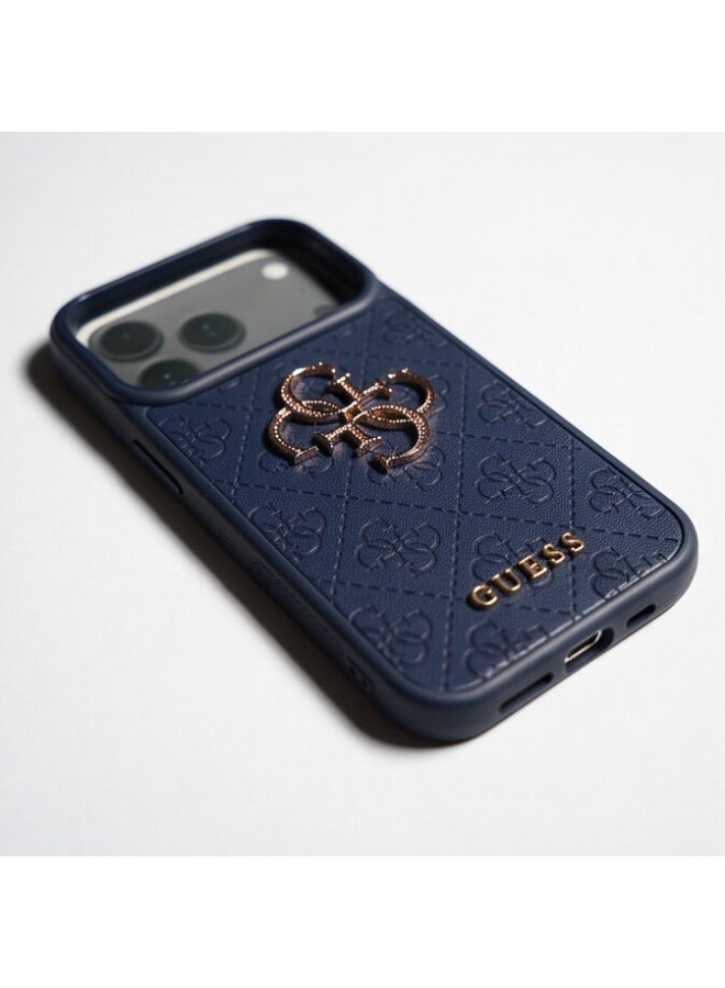 جراب خلفي GUESS 4G Metal Logo لهاتف iPhone 16 Pro Max لون كحلي - Image 4