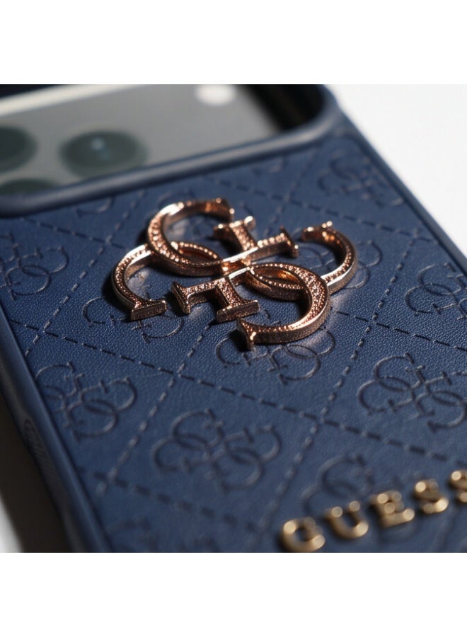 جراب خلفي GUESS 4G Metal Logo لهاتف iPhone 16 Pro Max لون كحلي - Image 2