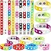 MTLEE 36 Pieces Silicone Charm Bracelet Wristbands Adjustable Cute Kids Bracelets for Boys and Girls Swimming Identify Shoe Charms Birthday Presents 12 Colors Stylish Color 8 Inch - Image 3