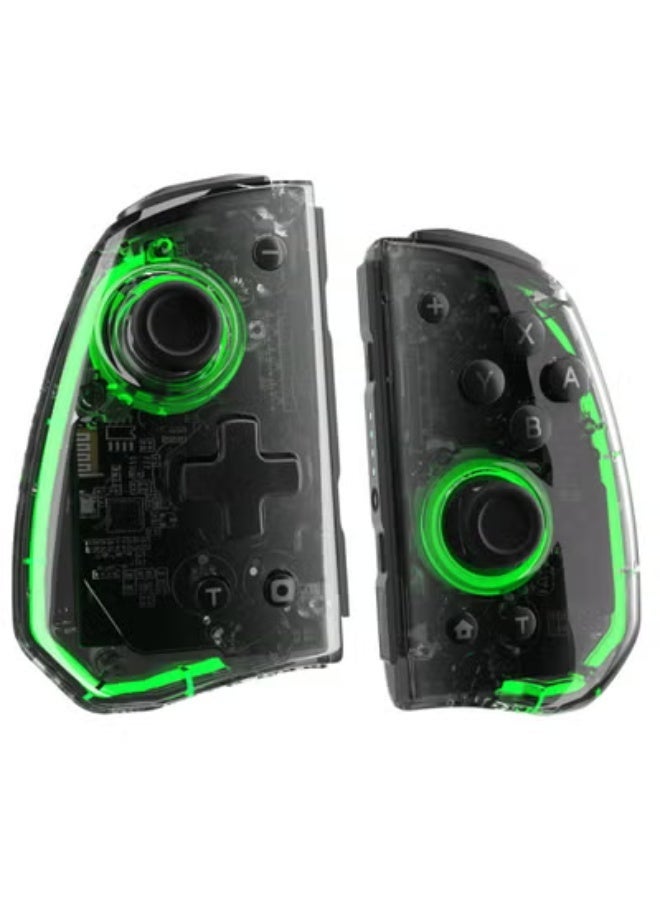IINE Flinchez Pro Controller for Nintendo Switch & OLED, Transparent Wireless Joy-Con Gamepad with Ergonomic Grip, Motion Control & Turbo Function - Image 1